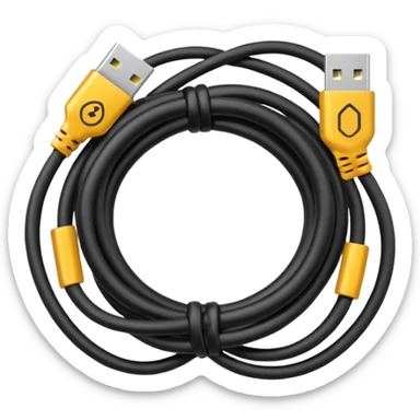 Tangled Cables sticker
