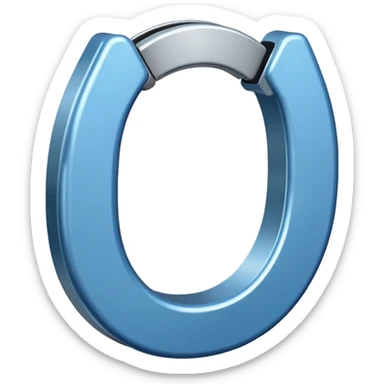 blue horseshoe magnet sticker