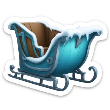 Frozen sleigh sticker