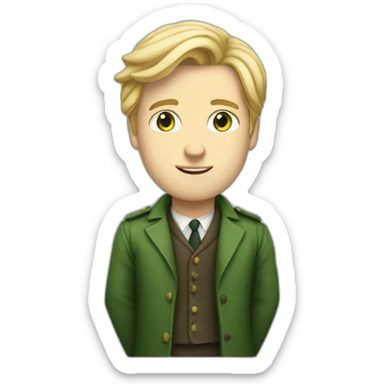 Full-length-fit-young-british-male-historian-with-blonde-hair-and-green-eyes sticker
