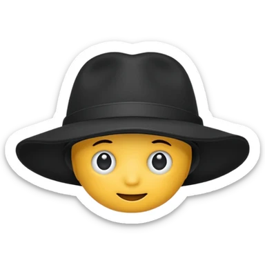 black hat no human sticker