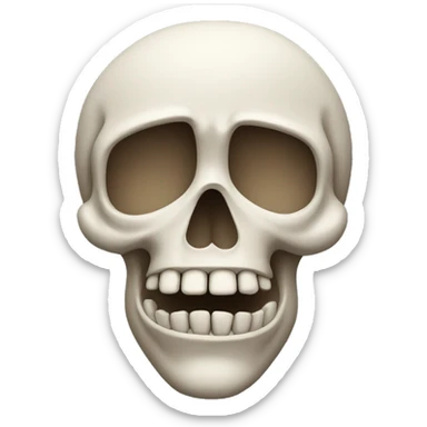 skull with raised eyebrow sticker