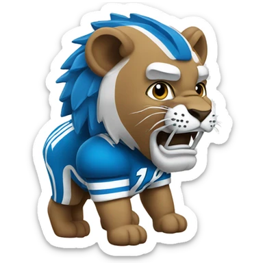 Detroit lion football sticker