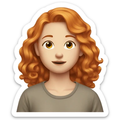 Ginger girl aesthetic  sticker
