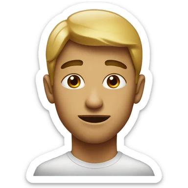 manzana con rostro sticker