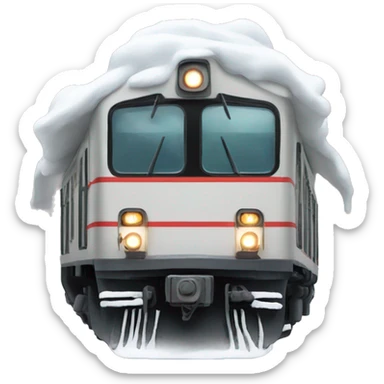 Train covered in snow  sticker