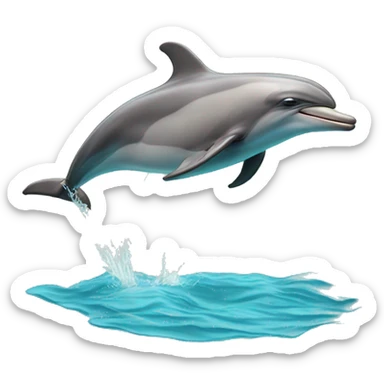 Dolphins jumping out of the water  sticker