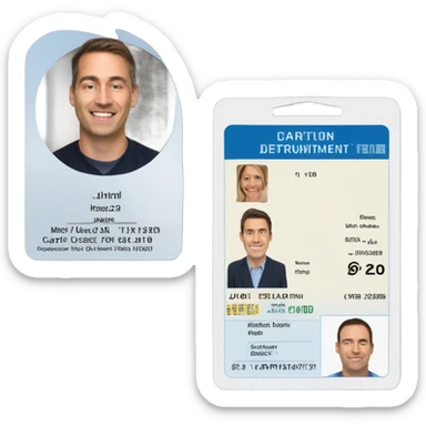 employee id card sticker