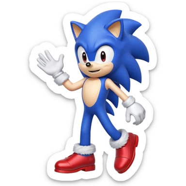 sonic the hedgehog standing straight  sticker
