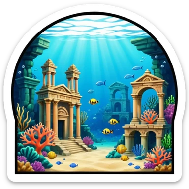 The Lost Island of Atlantis sticker