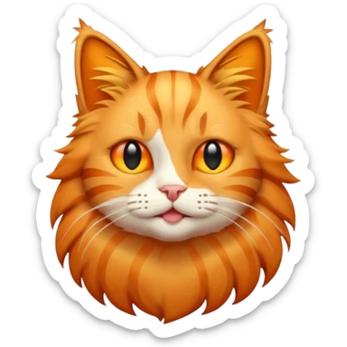 Emoji cat heat sticker