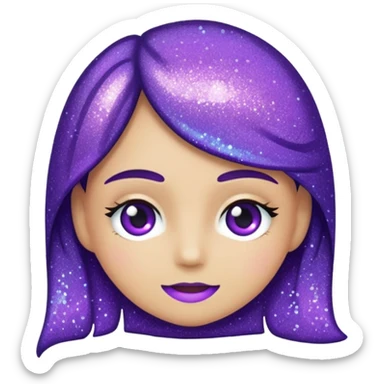Glitter Roxo e Ciano Seta para direita sticker
