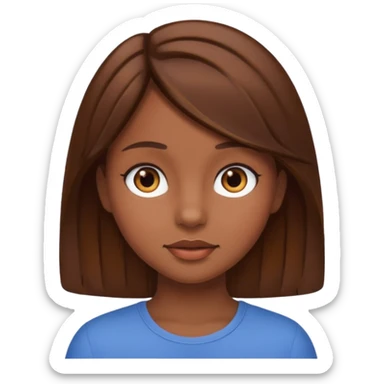 everyday life, food, work, girl, brown hair sticker