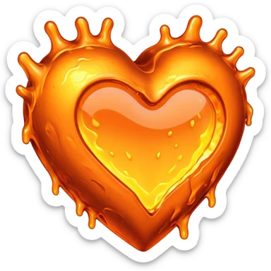 hot melting metal heart shape sticker