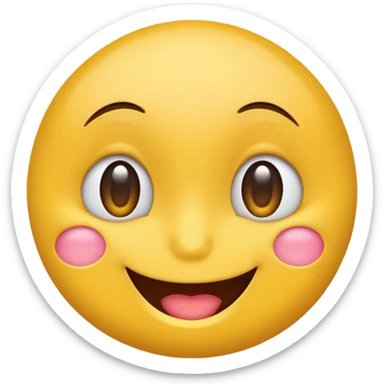 Emoticón con mano coqueta  sticker