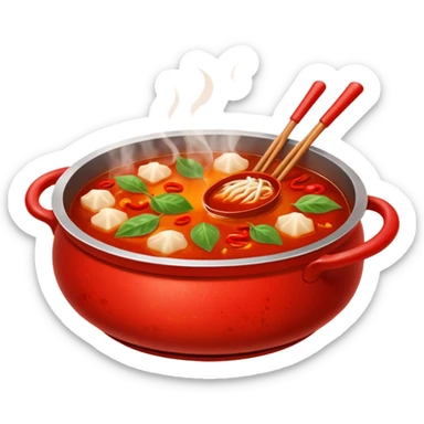 chengdu hotpot, spicy, oily, delicious sticker