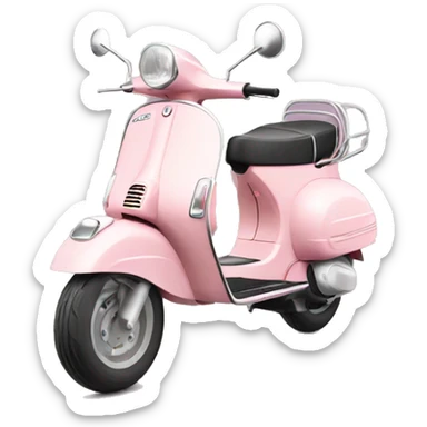 light pink Vespa sticker