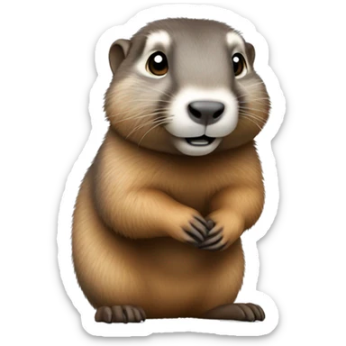 Cute marmot sticker