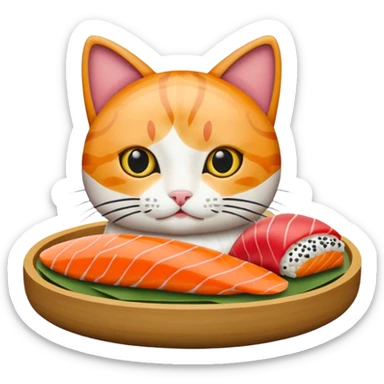 Cat sushi  sticker