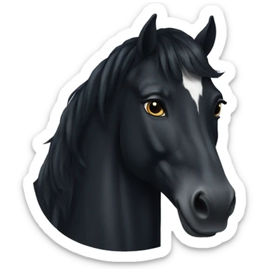 Black horse sticker
