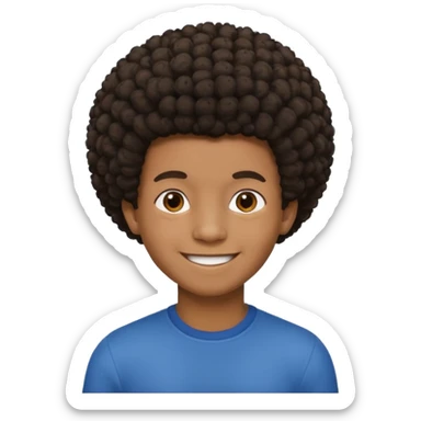 Black boy with a small afro  sticker