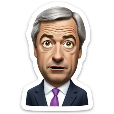 Nigel Farage stone head emoji sticker
