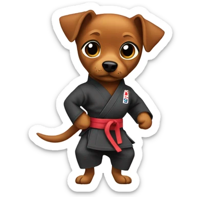 pinscher karate sticker