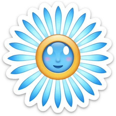 A lot of light blue rays  sticker