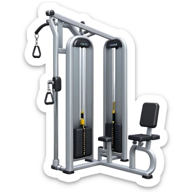 gym machine tricep-pushdown exercise sticker