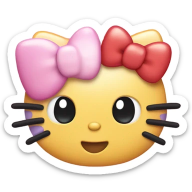 hello kitty with heart sticker