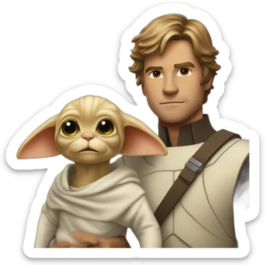 🄰🄽🄰🄺🄸🄽 skywalker with grogu sticker