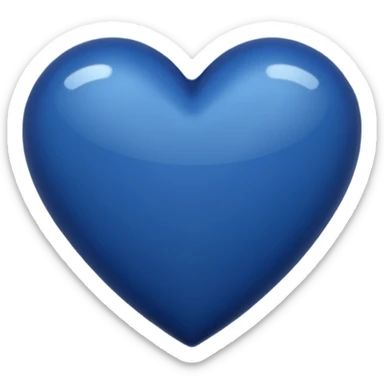 NAVY BLUE heart emoji sticker