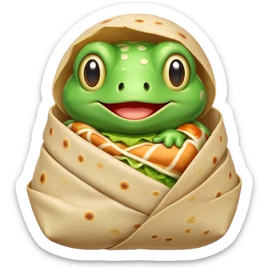 Burrito toad sticker