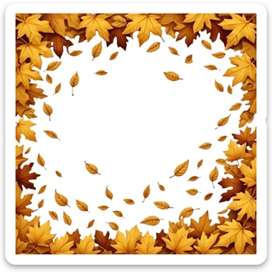 Falling golden leaves sticker