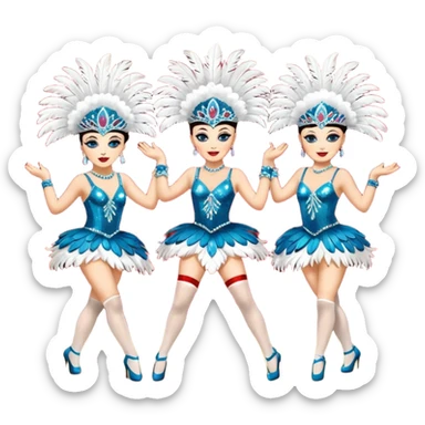 cabaret dancers sticker