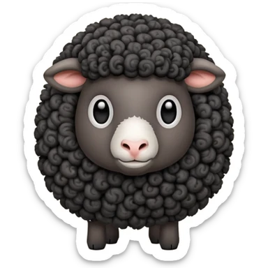Black sheep emoji sticker