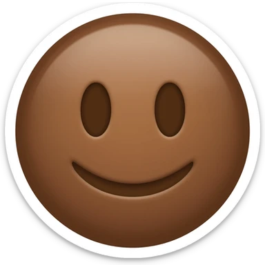 Circle black smiling face white sticker