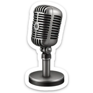 Vintage microphone sticker