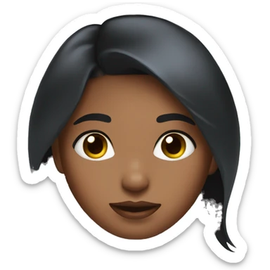 Skin care dark hair girl sticker