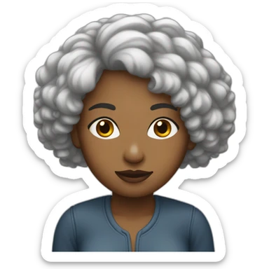 femme métisse avec les cheveux crépus  sticker
