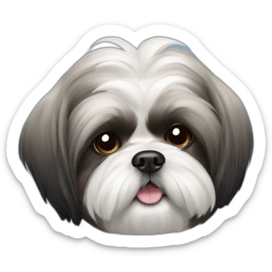 Shih tzu black  sticker