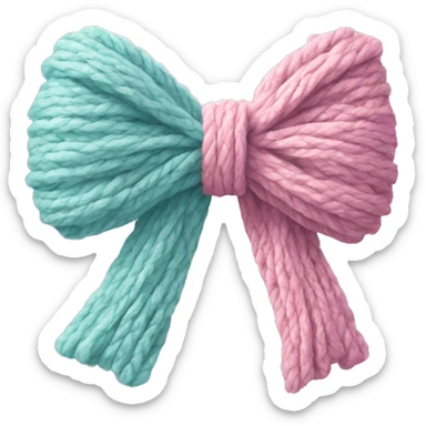 yarn pastel bow  sticker