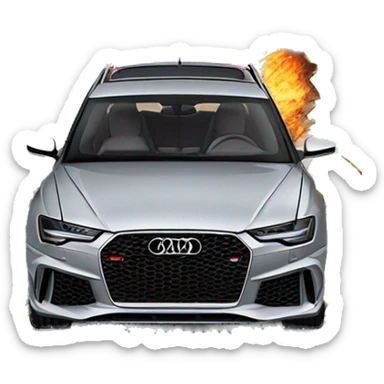 Audi rs6 crash sticker