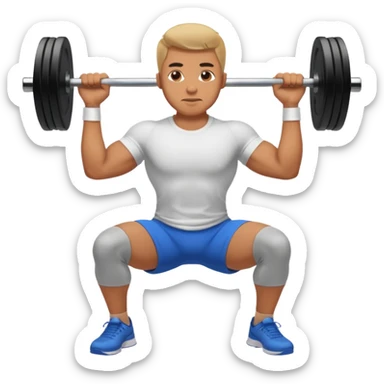 guy working out glutes with shirt on  sticker