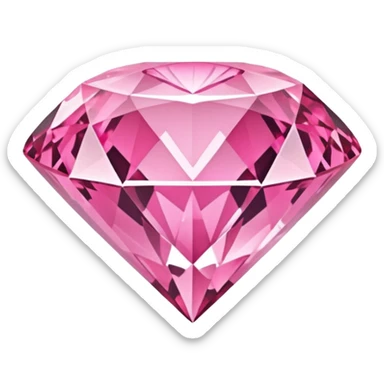 Create an emoji of a beautiful pink diamond that can be used in WhatsApp  sticker