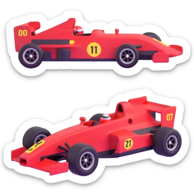 red race car sticker