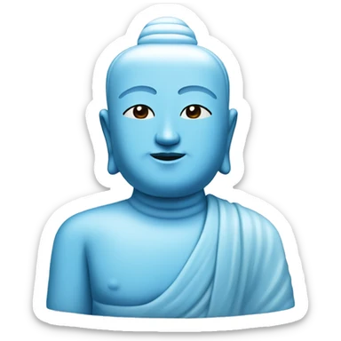 light blue budha sticker