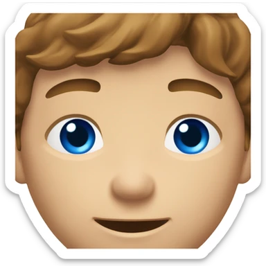 A male farmer, fair and short thin beard (brown hair and BLUE eyes) sticker