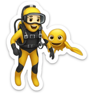 amazing scubadiver man sticker