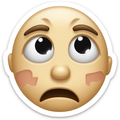 sad face with a broken hart eyes sticker